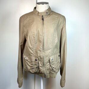 OLD NAVY Lightweight Bomber Jacket Tan Khaki Size Large